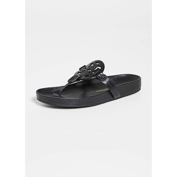 Tory Burch Women's Miller Cloud Sandals, Perfect Black, 12 Medium US Brand New - Picture 3 of 7